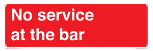 No service at the bar